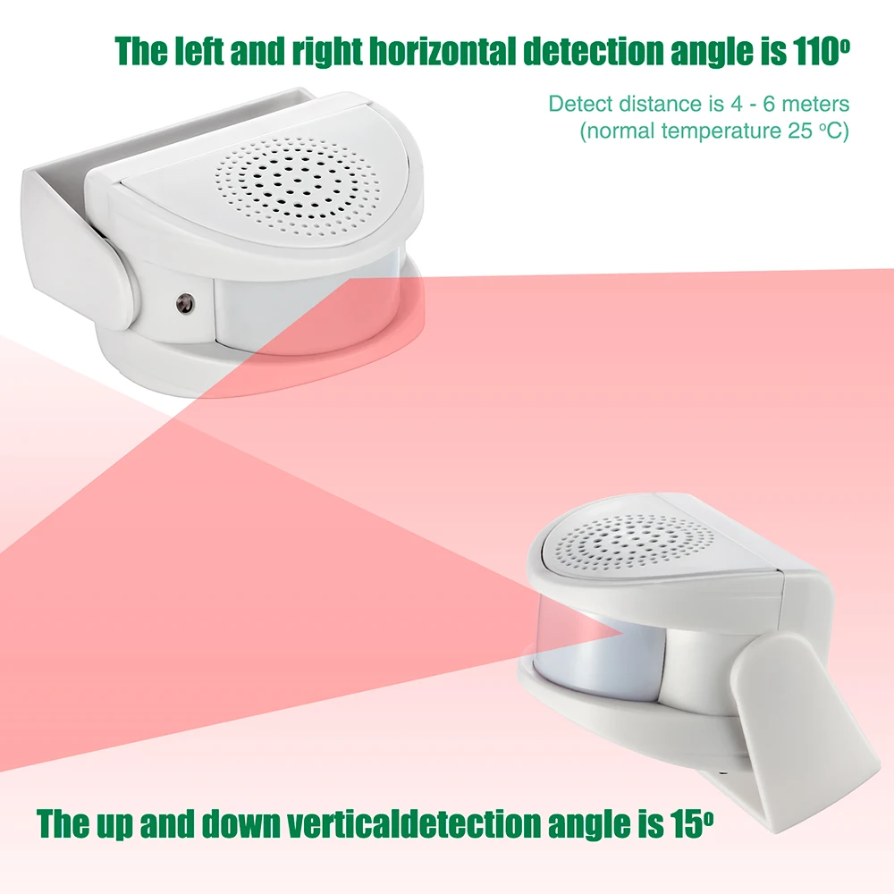 32 Songs Welcome Infrared Chime Doorbell Wireless Adjustable Volume Door bell PIR Motion Detector Alarm For Home Shop Store