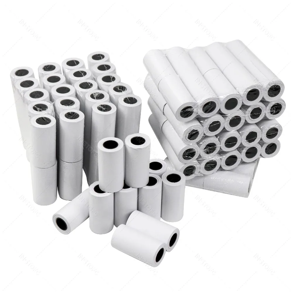 57*25MM Thermal Paper Label Sticker Adhesive Rolls Paper For Mini Printer Instant Print Kids Camera Printing Paper Replacement