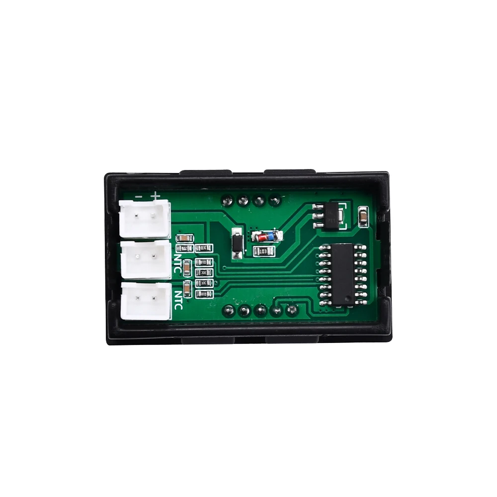 DC 4-30V LED Display Dual Red Blue Green Digital Temperature Sensor DC Single Voltage Dual Thermometer NTC 10K 3950 Probe Cable