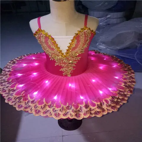 Ruoru Professional Ballerina Led Ballet Tutu For Child Children Kids Girls Adults Pancake Tutu Dance Costumes Ballet Dress Girls