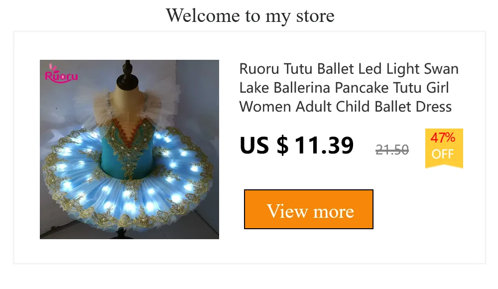 Ruoru Professional Ballerina Led Ballet Tutu For Child Children Kids Girls Adults Pancake Tutu Dance Costumes Ballet Dress Girls