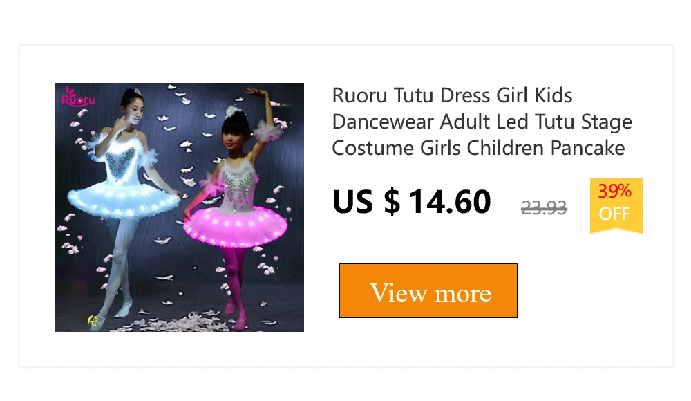 Ruoru Professional Ballerina Led Ballet Tutu For Child Children Kids Girls Adults Pancake Tutu Dance Costumes Ballet Dress Girls