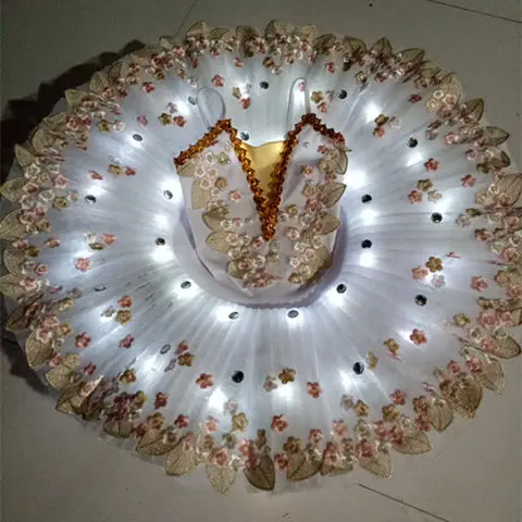 Ruoru Professional Ballerina Led Ballet Tutu For Child Children Kids Girls Adults Pancake Tutu Dance Costumes Ballet Dress Girls