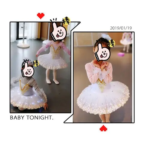 Ruoru Professional Ballerina Led Ballet Tutu For Child Children Kids Girls Adults Pancake Tutu Dance Costumes Ballet Dress Girls