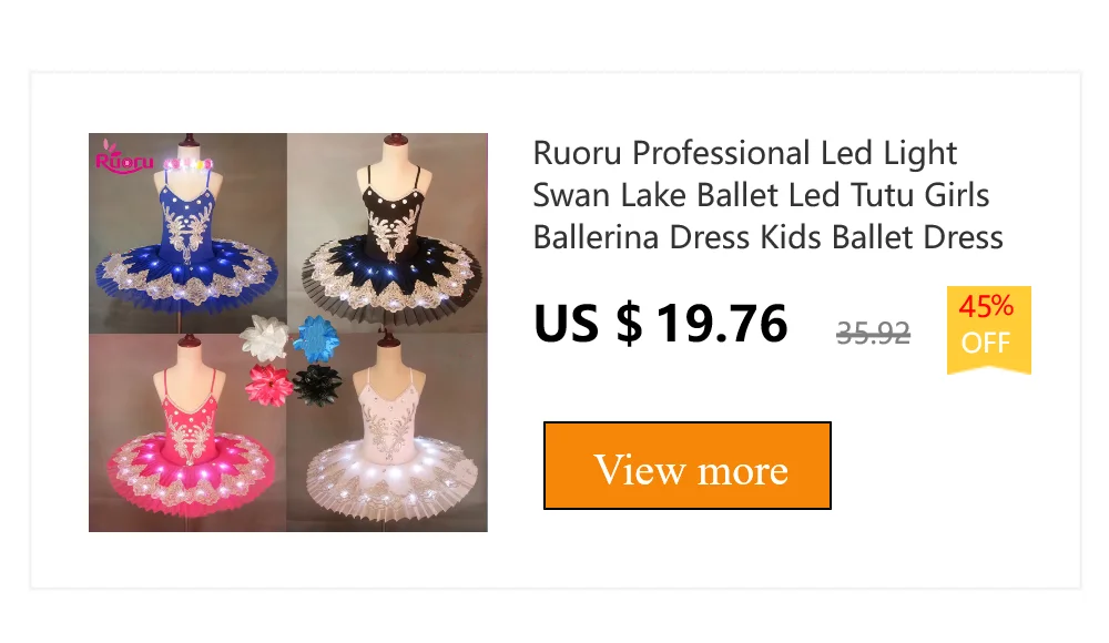 Ruoru Professional Ballerina Led Ballet Tutu For Child Children Kids Girls Adults Pancake Tutu Dance Costumes Ballet Dress Girls