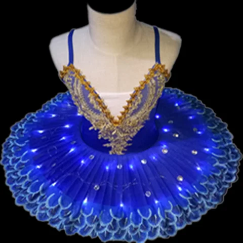 Ruoru Professional Ballerina Led Ballet Tutu For Child Children Kids Girls Adults Pancake Tutu Dance Costumes Ballet Dress Girls