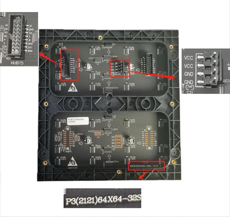 P3 Indoor 64x64 10 PCS 3 PCS 1 PCS Free Shipping LED Display Module Indoor Display Module 192x192mm 1 / 32 Scan RGB LED Screen