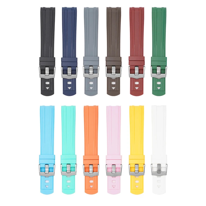 Silicone Rubber Strap for Omega X Swatch Joint MoonSwatch Curved End Diving Sport Watch Band Bracelet 20mm for Seamaster 300