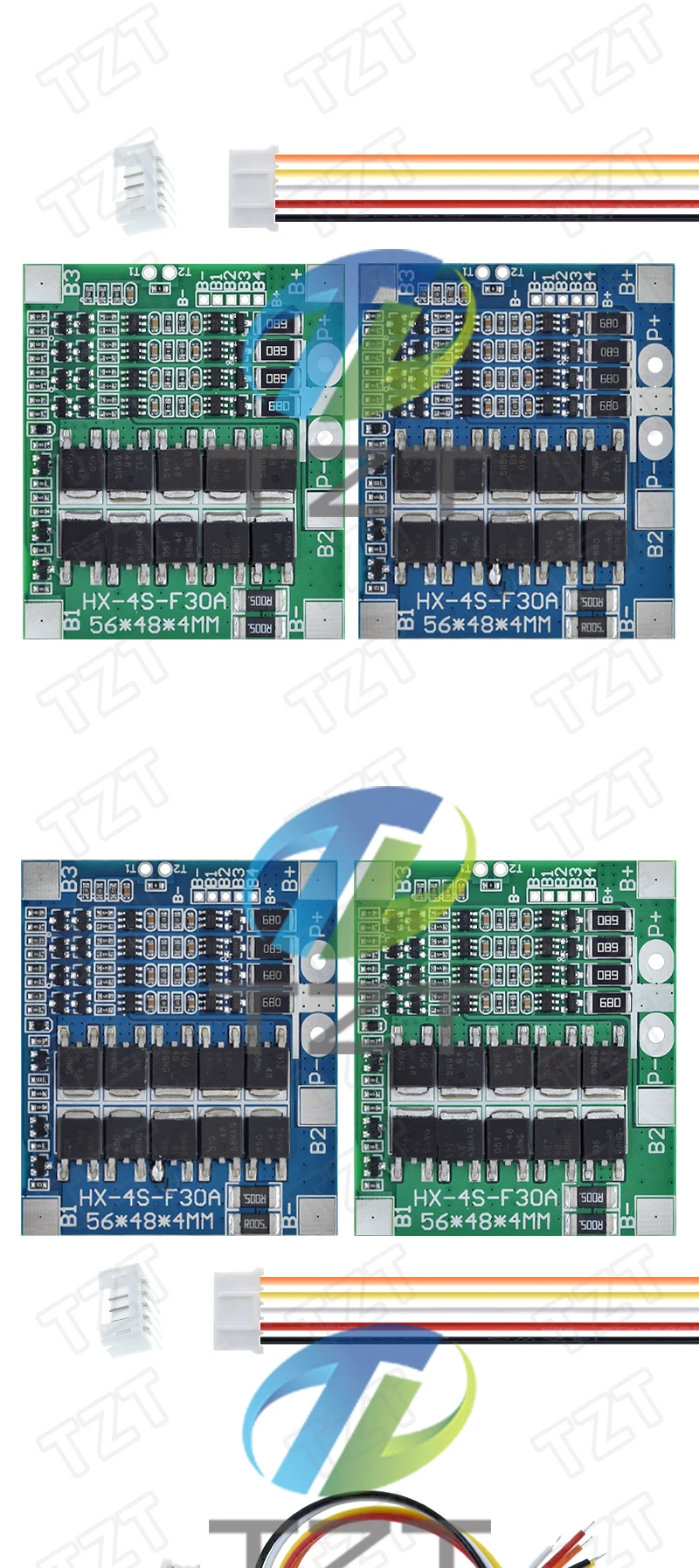 BMS 4S 3.2V 3.7V 30A LiFePO4 / Lithium Battery Charge Protection Board 12.8V 14.4V 18650 32650 Battery Packs With Balance