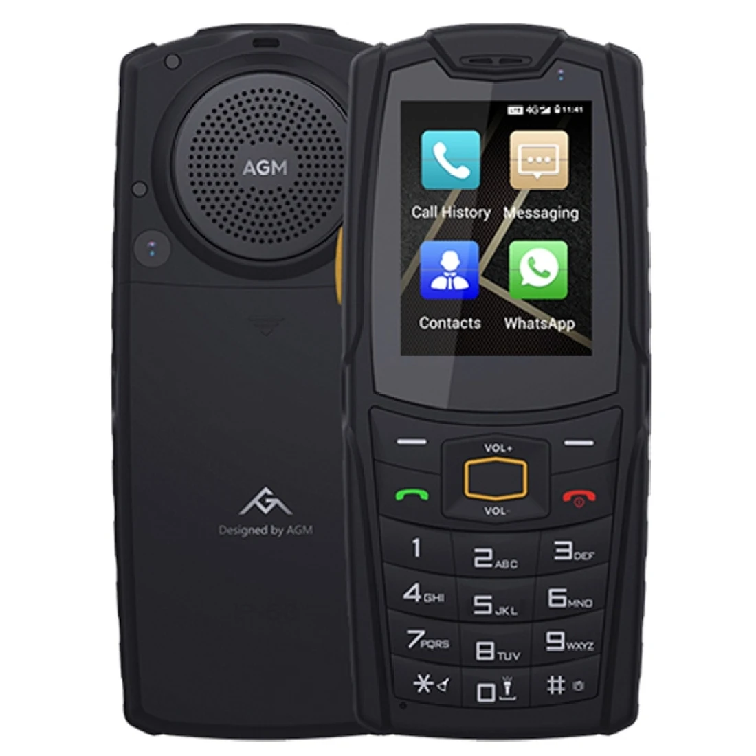 AGM M7 2+16G Volte Android Feature Phone Waterproof Touch Screen 2500mAh Cellphone with English Russian Keyboard