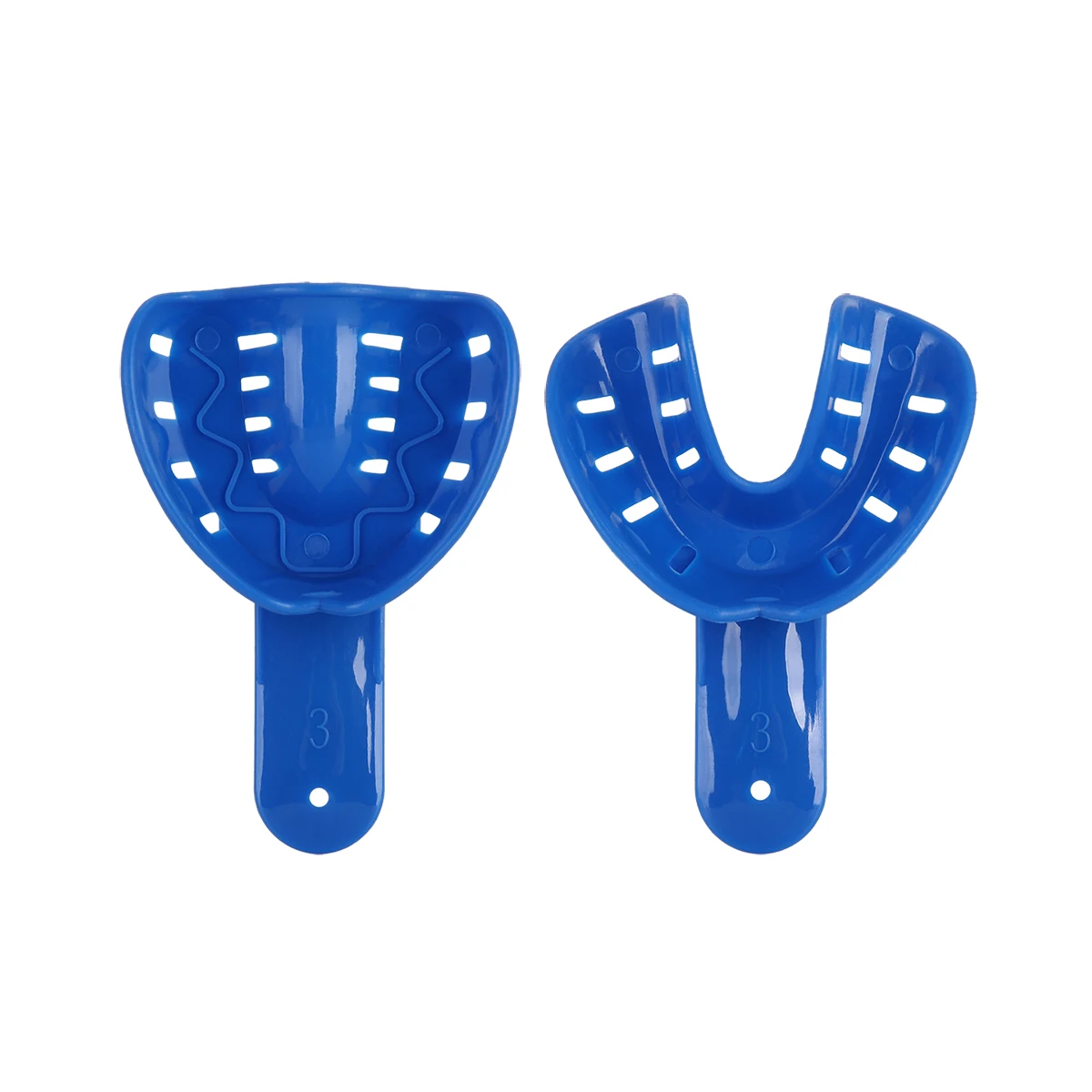 12pcs Dental Impression Trays Dentist Impression Durable Plastic Teeth Holder Lab Dentistry Accessory Tools