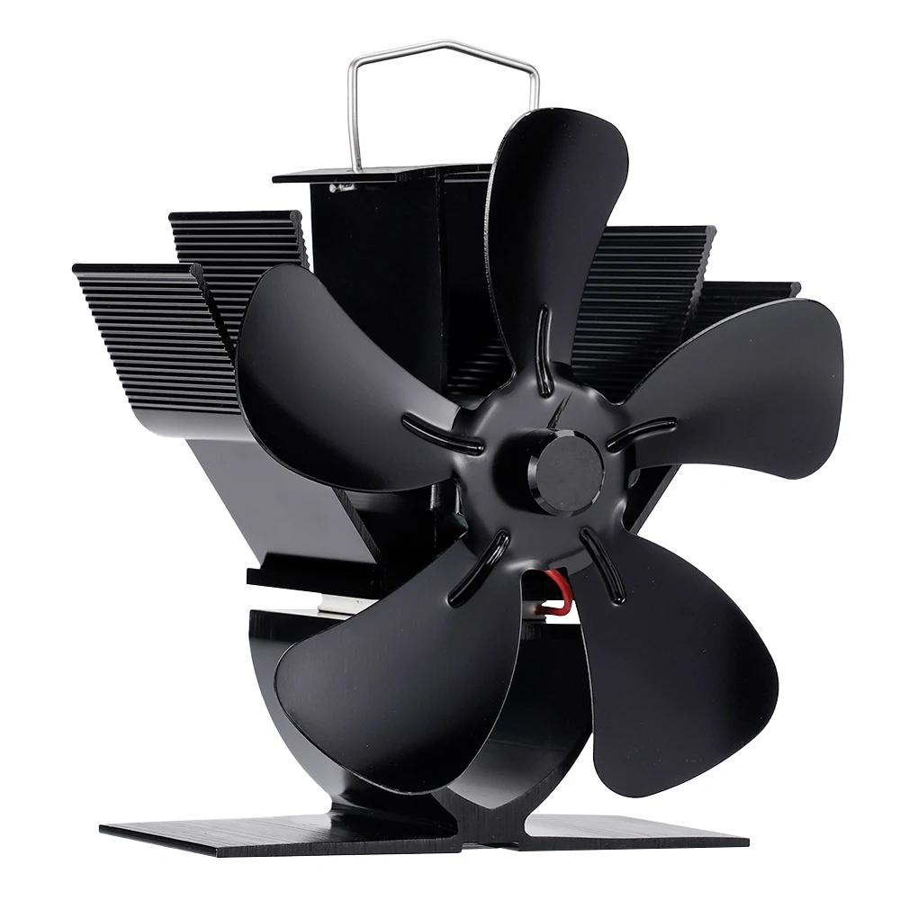 Mini Stove Fan Heat Powered Fireplace Fan Log Wood Burner Eco-fan Quiet 5 Blade Fireplace Fan Home Winter Warm Heat Distribution