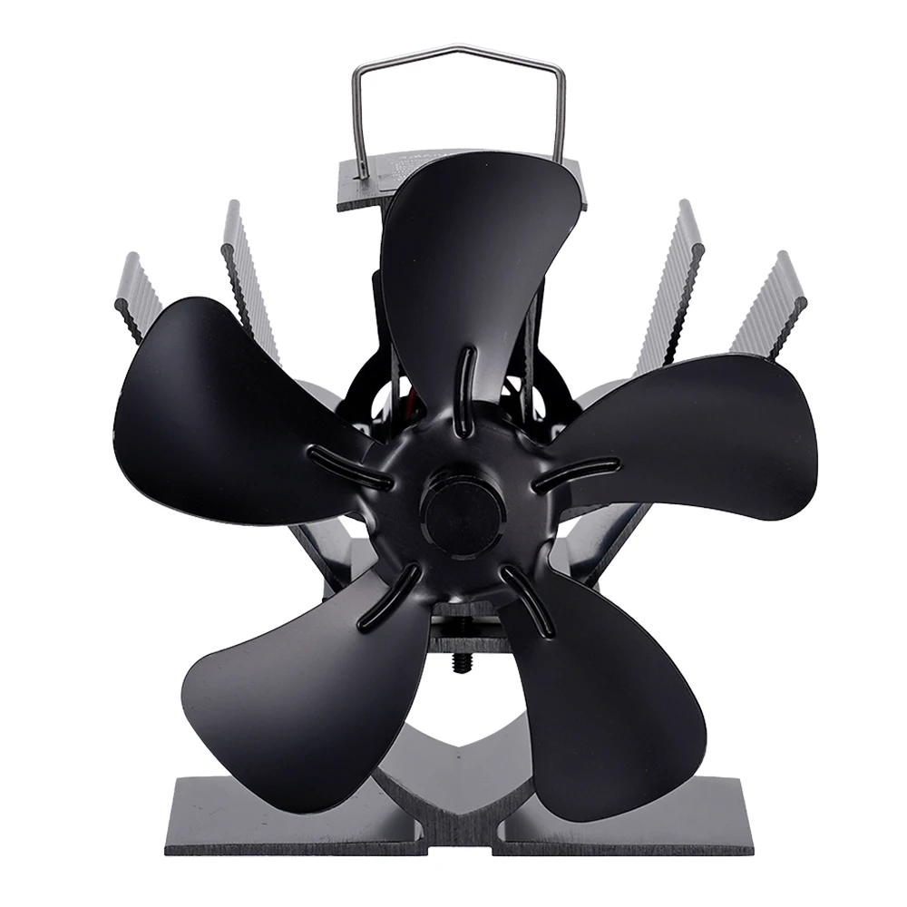 Mini Stove Fan Heat Powered Fireplace Fan Log Wood Burner Eco-fan Quiet 5 Blade Fireplace Fan Home Winter Warm Heat Distribution