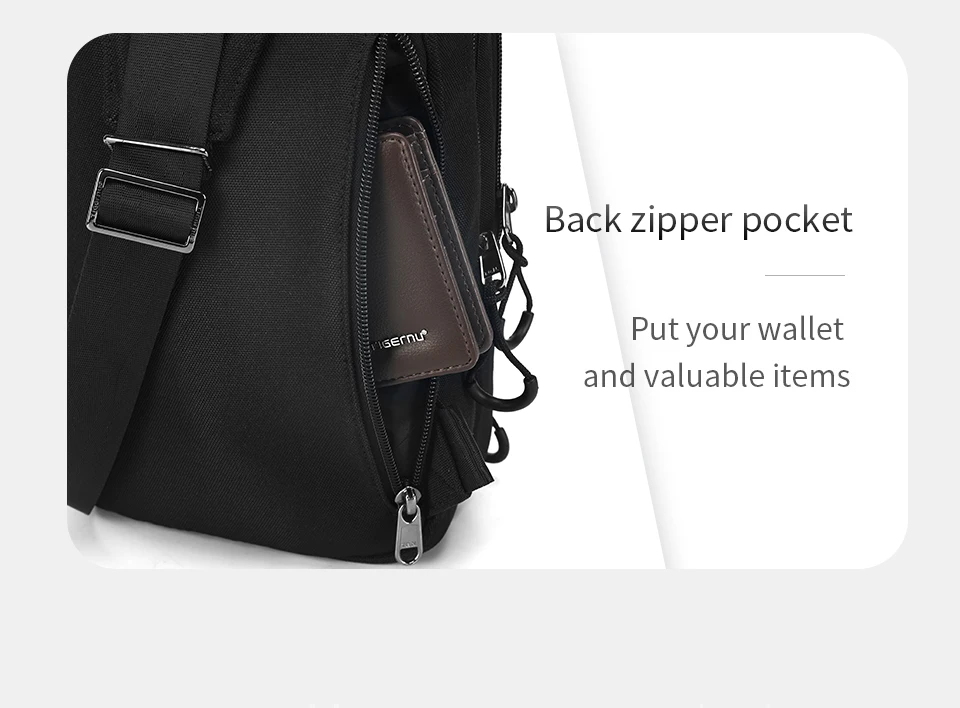 Tigernu Chest Bag For Men Cool Style Men Shoulder Bag 9.7inch IPad Bag Casual Male Crossbody Bag Lightweigt Mini Bags