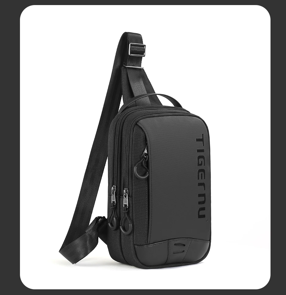 Tigernu Chest Bag For Men Cool Style Men Shoulder Bag 9.7inch IPad Bag Casual Male Crossbody Bag Lightweigt Mini Bags