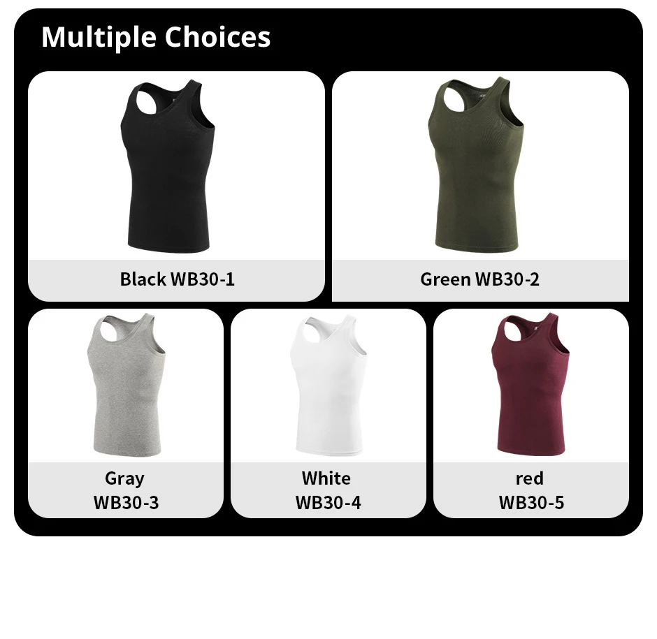 3/1 Piece Men's to Teenagers' Multi-Size Solid Color Tight Vest Comfortable Cotton Sleeveless T-Shirt Sports Running Bottoming C