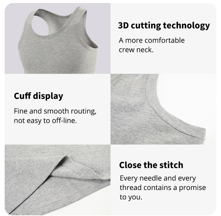 3/1 Piece Men's to Teenagers' Multi-Size Solid Color Tight Vest Comfortable Cotton Sleeveless T-Shirt Sports Running Bottoming C