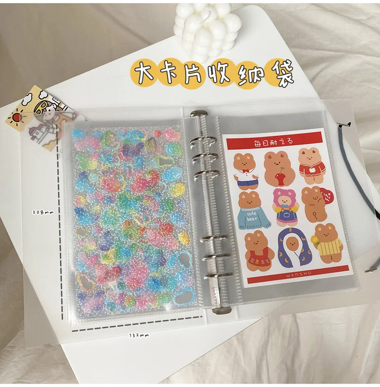 Yoofun A5 Binder Storage Collect Card Holder Book Journal Diary Agenda Planner Korean Idol Photo Organizer School Stationery