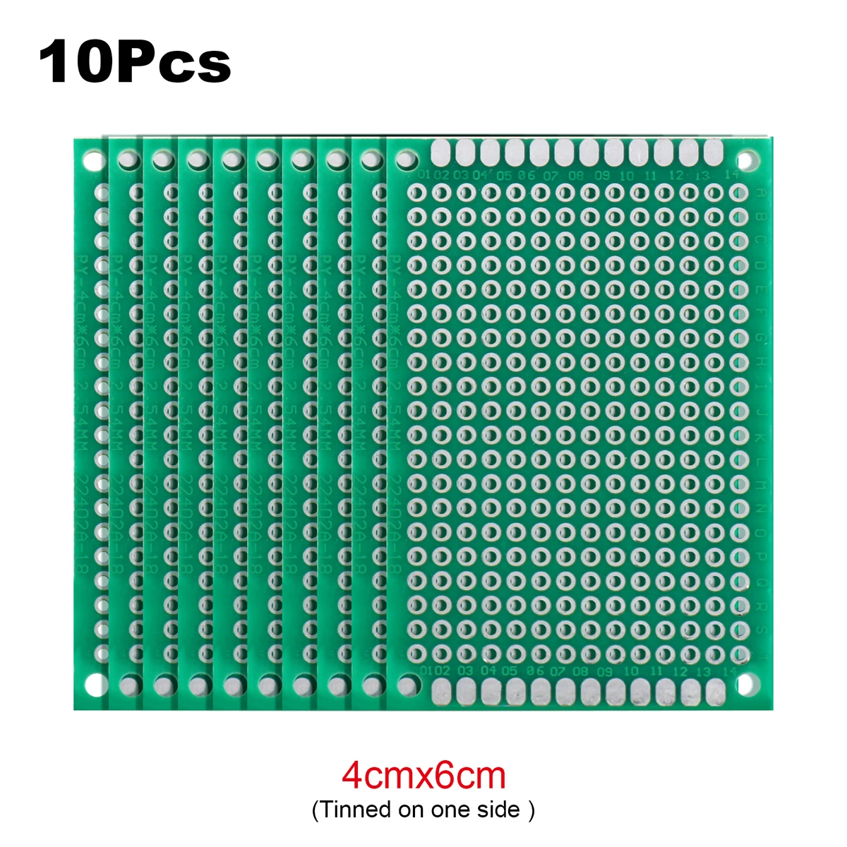 2Pcs PCB Prototype Board Circuit Universal Stripboard Prototyping Single Side 2x8 3x7 4x6 5x7 6x8 7x9 8x12 9x10 Soldering