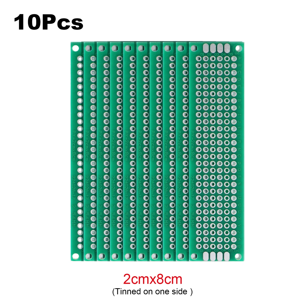 2Pcs PCB Prototype Board Circuit Universal Stripboard Prototyping Single Side 2x8 3x7 4x6 5x7 6x8 7x9 8x12 9x10 Soldering