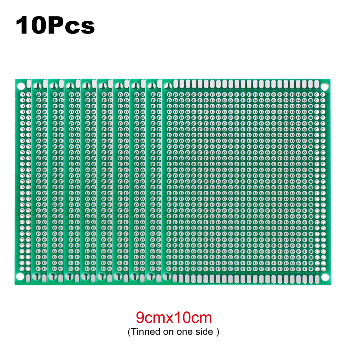 2Pcs PCB Prototype Board Circuit Universal Stripboard Prototyping Single Side 2x8 3x7 4x6 5x7 6x8 7x9 8x12 9x10 Soldering