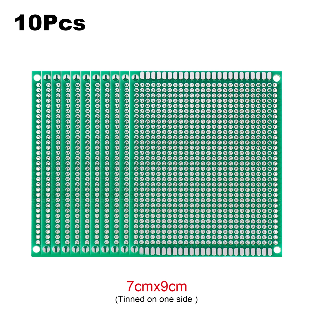 2Pcs PCB Prototype Board Circuit Universal Stripboard Prototyping Single Side 2x8 3x7 4x6 5x7 6x8 7x9 8x12 9x10 Soldering
