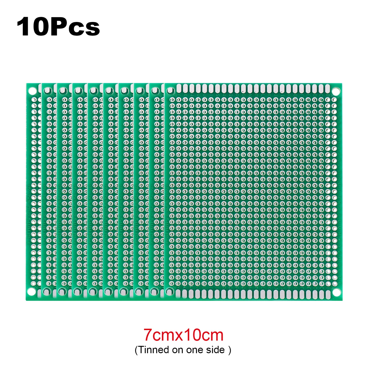 2Pcs PCB Prototype Board Circuit Universal Stripboard Prototyping Single Side 2x8 3x7 4x6 5x7 6x8 7x9 8x12 9x10 Soldering