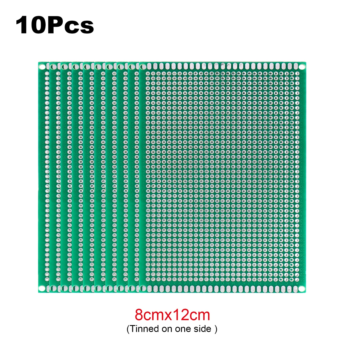 2Pcs PCB Prototype Board Circuit Universal Stripboard Prototyping Single Side 2x8 3x7 4x6 5x7 6x8 7x9 8x12 9x10 Soldering