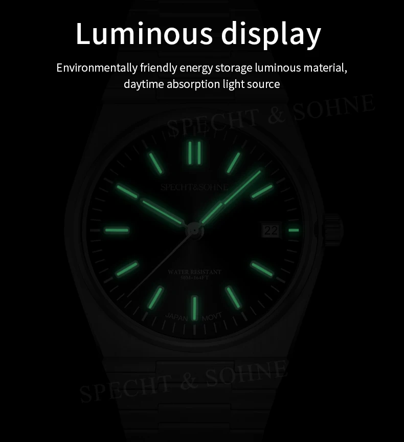 2026 New Arrivals Specht&Sohne Mens Watches Stainless Steel Sapphire Classic Quartz Men Watch Relogio Masculino 100M Waterproof