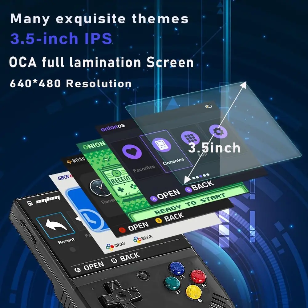MIYOO Mini Plus Portable Retro Handheld Game Console 3.5-inch IPS HD Screen Children's Gift Linux System Classic Gaming Emulator