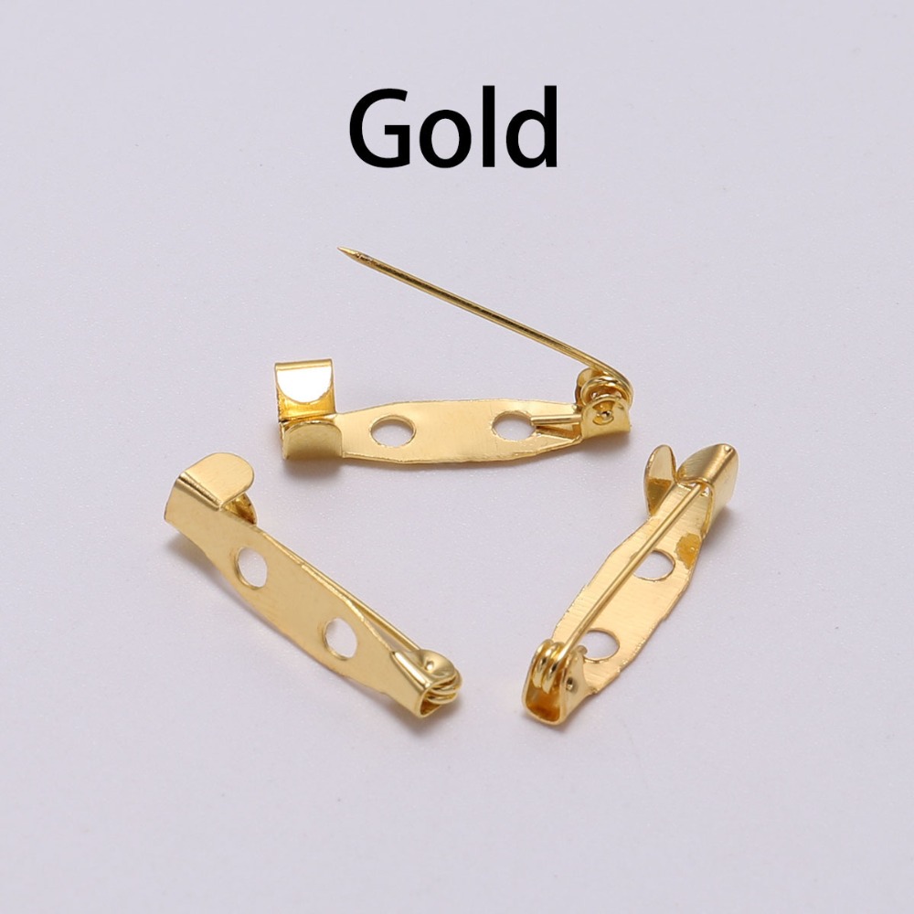 50pcs/lot 15 20 25 35 40 mm Brooch Clip Base Pins Safety Pins Brooch Settings Blank Base For DIY Jewelry Making Supplies