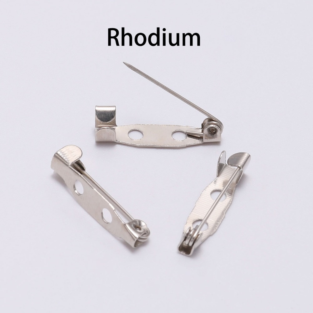 50pcs/lot 15 20 25 35 40 mm Brooch Clip Base Pins Safety Pins Brooch Settings Blank Base For DIY Jewelry Making Supplies