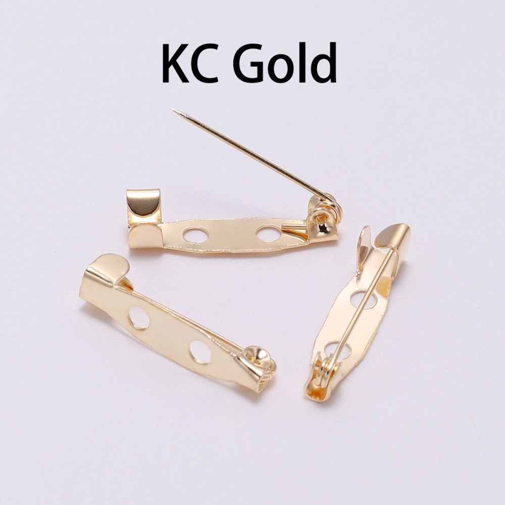 50pcs/lot 15 20 25 35 40 mm Brooch Clip Base Pins Safety Pins Brooch Settings Blank Base For DIY Jewelry Making Supplies