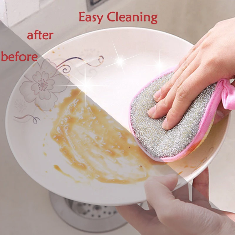 5/10/20Pcs Double Side Dishwashing Sponge Dish Washing Brush Pan Pot Dish Wash Sponges Household Cleaning Kitchen Tools