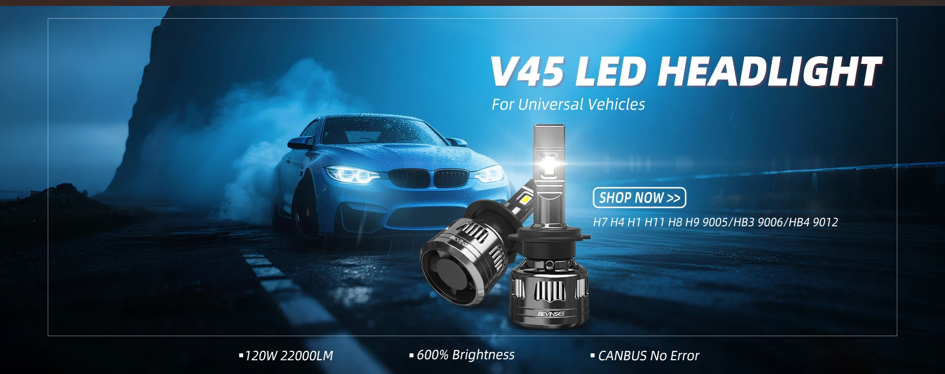 BEVINSEE D1S D3S LED Canbus D2S D5S D1R D2R D3R LED Headlight Bulbs 70W 6000K 7000LM Auto Xenon Bulbs Replacement Plug&Play 12V