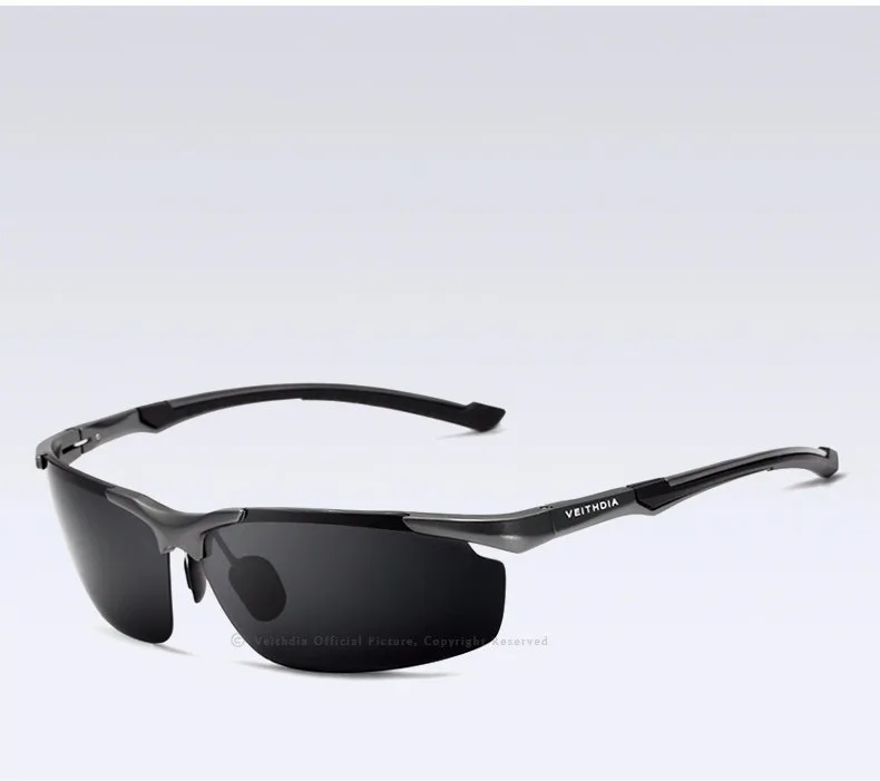 VEITHDIA Brand Designer Men's Sunglasses Aluminum Magnesium Polarized UV400 Sun Glasses Cycling Sports Male Outdoor Eyewear 6592