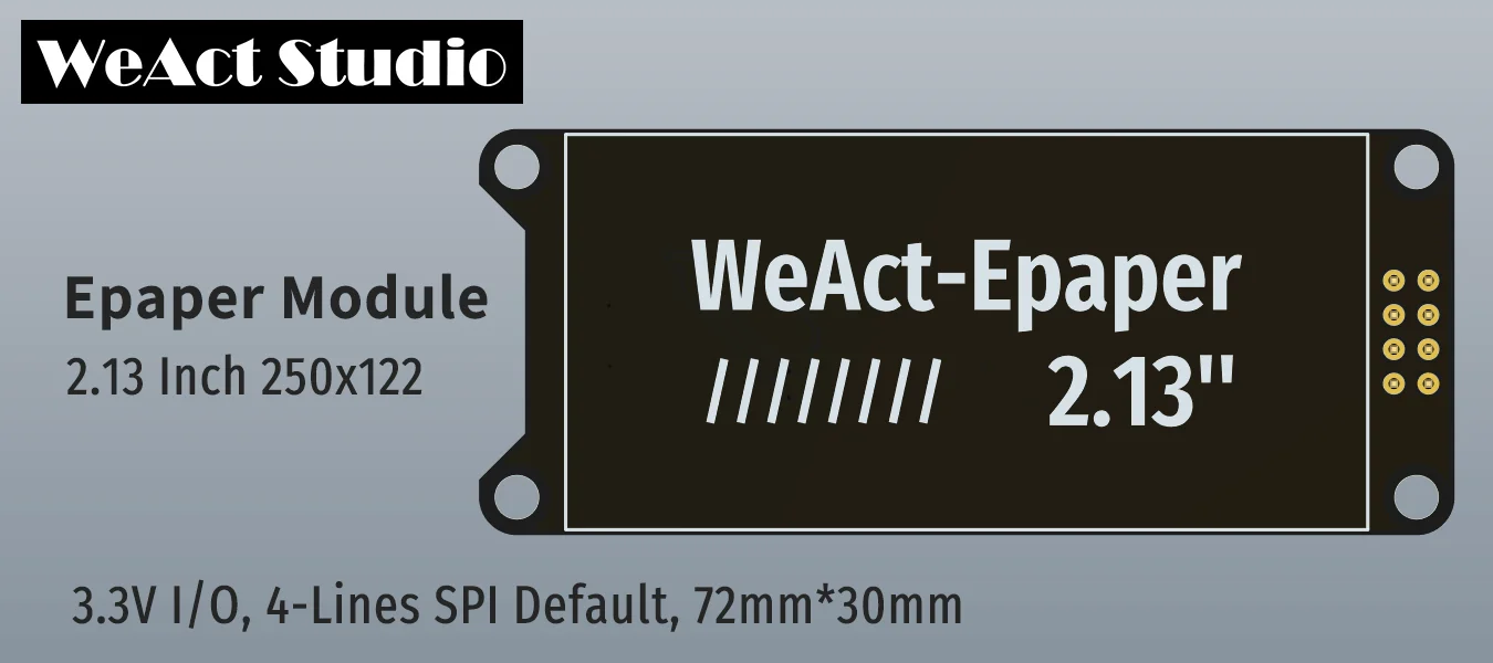 WeAct 2.9'' 2.13" 2.9 2.13 Inch Epaper Module E-paper E-Ink EInk Display Screen SPI Black-White Black-White-Red