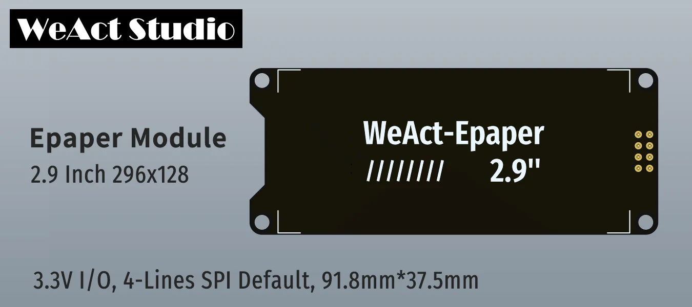 WeAct 2.9'' 2.13" 2.9 2.13 Inch Epaper Module E-paper E-Ink EInk Display Screen SPI Black-White Black-White-Red