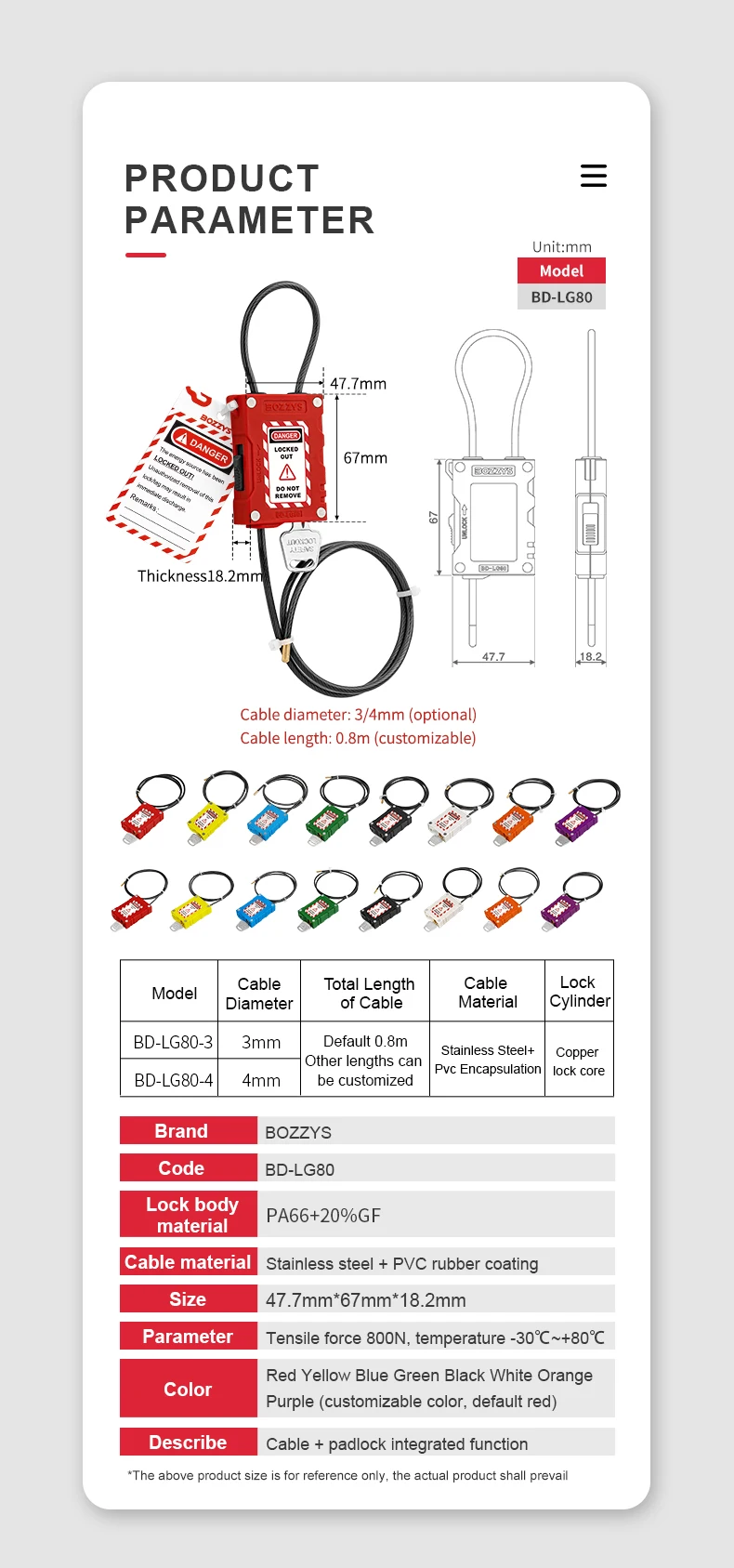Adjustable Steel Cable Lock with 3 Keys Aluminum Alloy Padlock for Bicycle Locker Gate Toolbox Outdoor Equipment