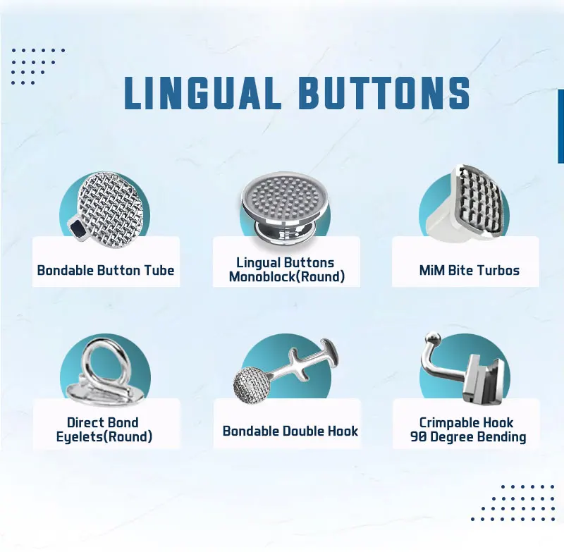 10Pcs Dental Orthodontic Lingual Buttons Metal Bondable Direct Eyelets Traction Hook Dentistry Accessories Materials