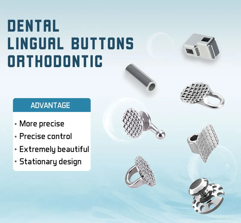 10Pcs Dental Orthodontic Lingual Buttons Metal Bondable Direct Eyelets Traction Hook Dentistry Accessories Materials