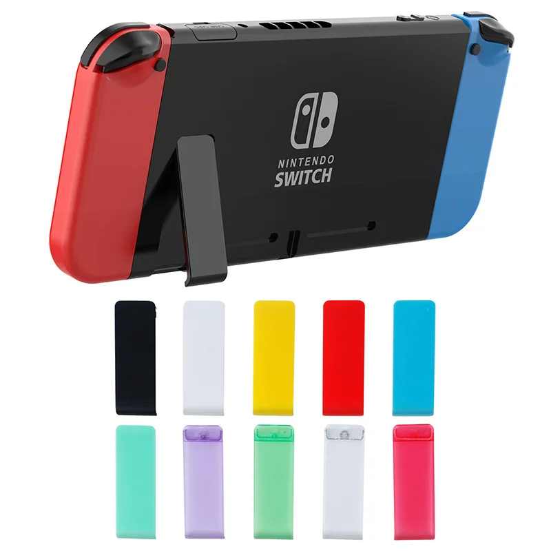2023 Hot 1PC For Nintendo Switch Console Back Bracket NS Back Cover Support Tripod Durable White Blue ABS Material Phone Holder