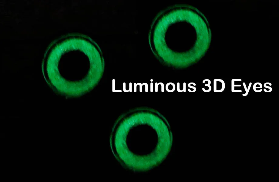 JOHNCOO 8pcs Luminous 3D Eye Jig Head Fishing Hooks 2g 3g 4g 6g Jig Head Ice Bass Carp Fishing Jig Soft Lure Bass Fishing