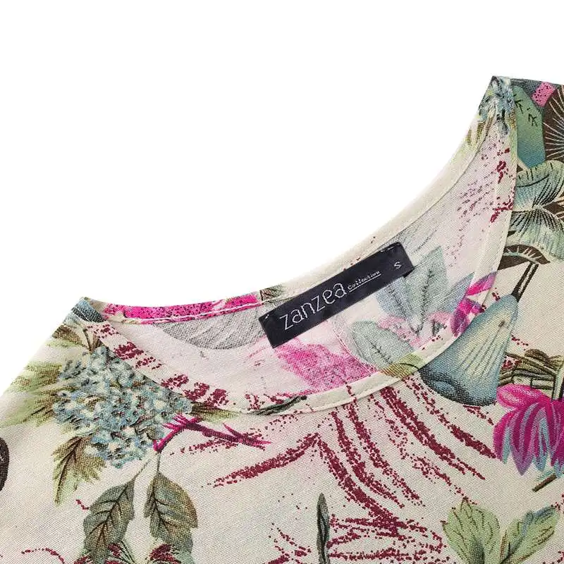 Women's Summer Short Sleeve Sundress ZANZEA Woman Floral Printed Dress Bohemian Elegant Casual Oversized Holiday Long Dresses