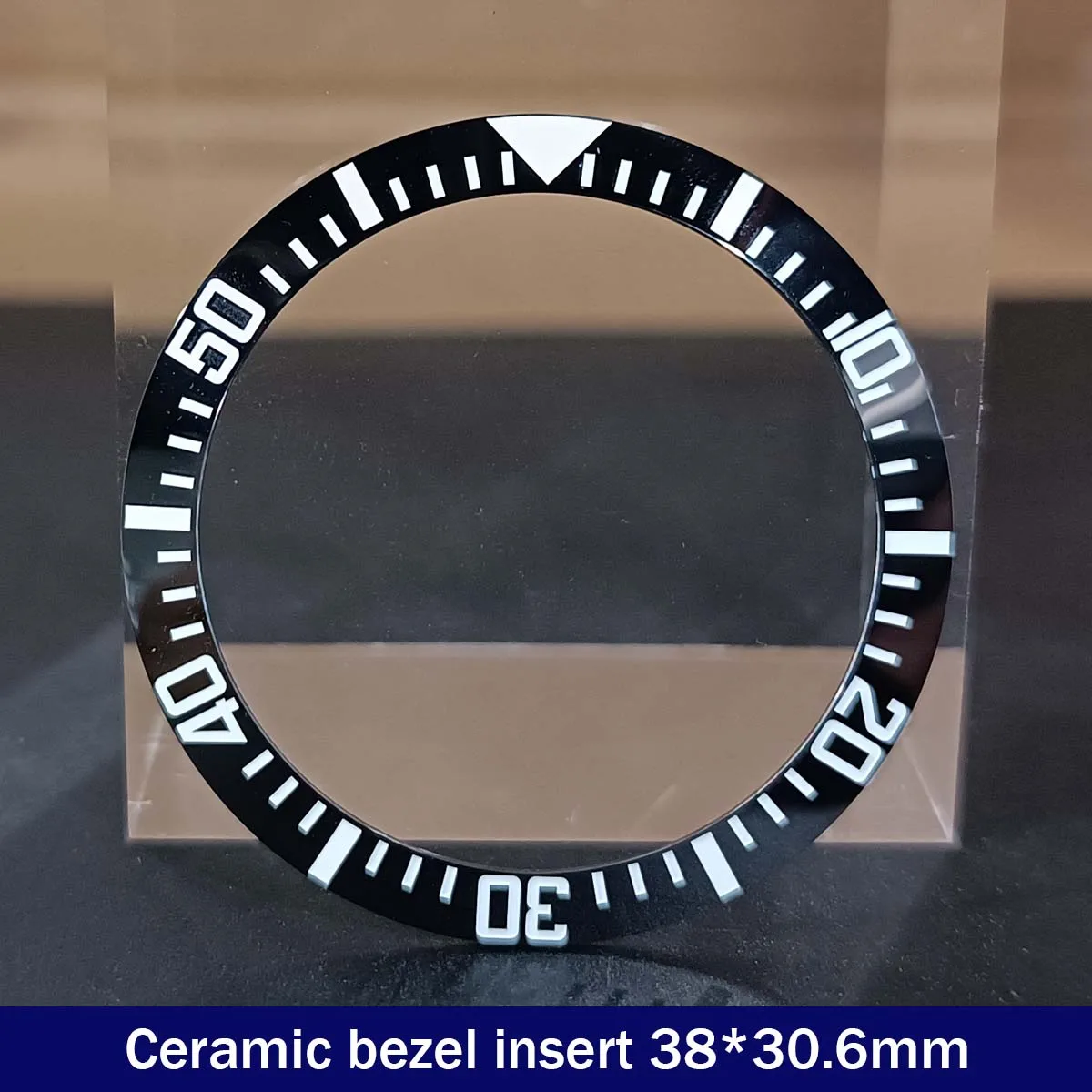 Sloping 38mm*30.6mm Ceramic Bezel GMT and Diving Watch Insert For 40mm Mens Watch Replace Watch Face Watch Bezel Inserts