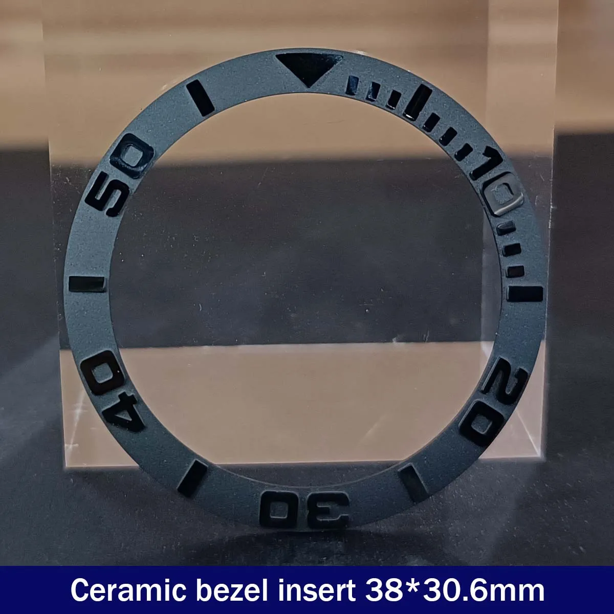 Sloping 38mm*30.6mm Ceramic Bezel GMT and Diving Watch Insert For 40mm Mens Watch Replace Watch Face Watch Bezel Inserts