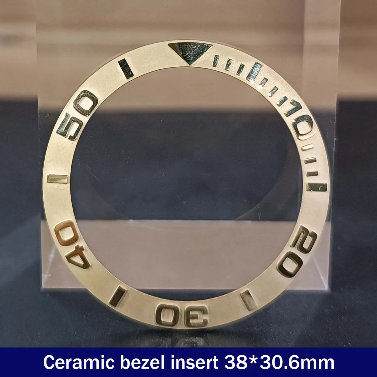 Sloping 38mm*30.6mm Ceramic Bezel GMT and Diving Watch Insert For 40mm Mens Watch Replace Watch Face Watch Bezel Inserts