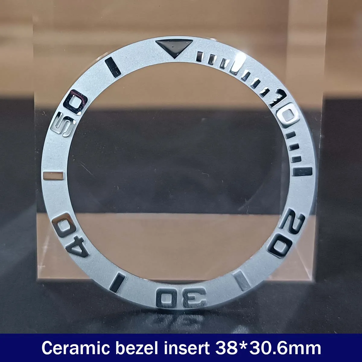 Sloping 38mm*30.6mm Ceramic Bezel GMT and Diving Watch Insert For 40mm Mens Watch Replace Watch Face Watch Bezel Inserts