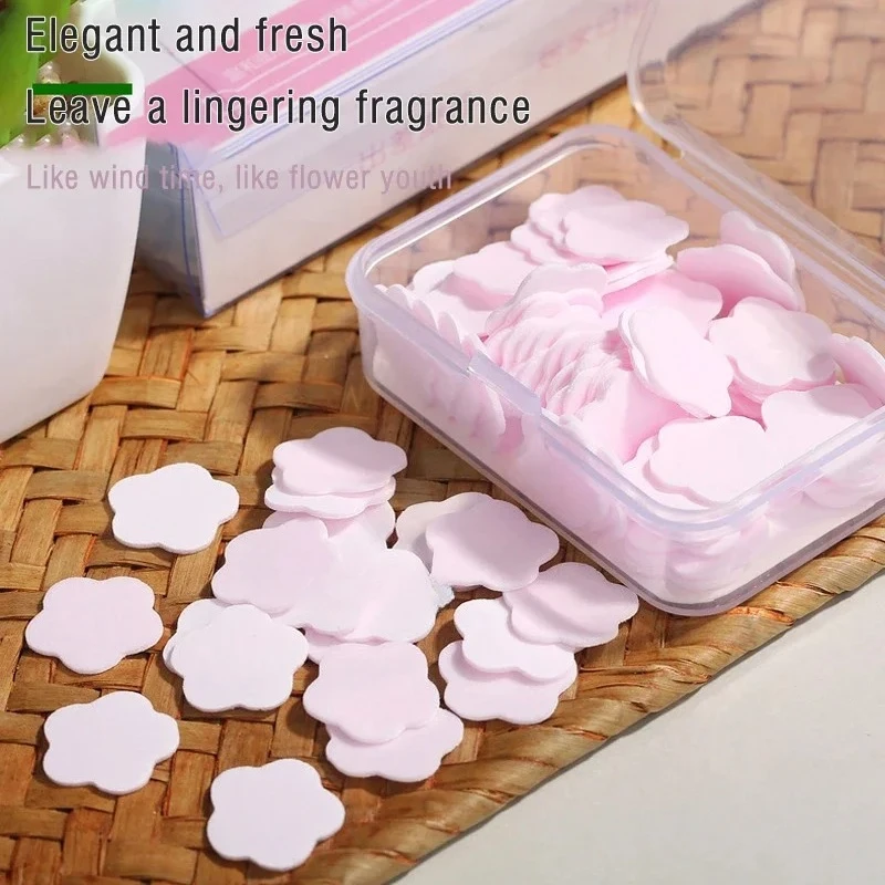 100/1000pcs Portable Hand Wash Soap Papers Scented Slice Washing Hands Bath Travel Scented Foaming Soap Body Cleaning Soap Paper