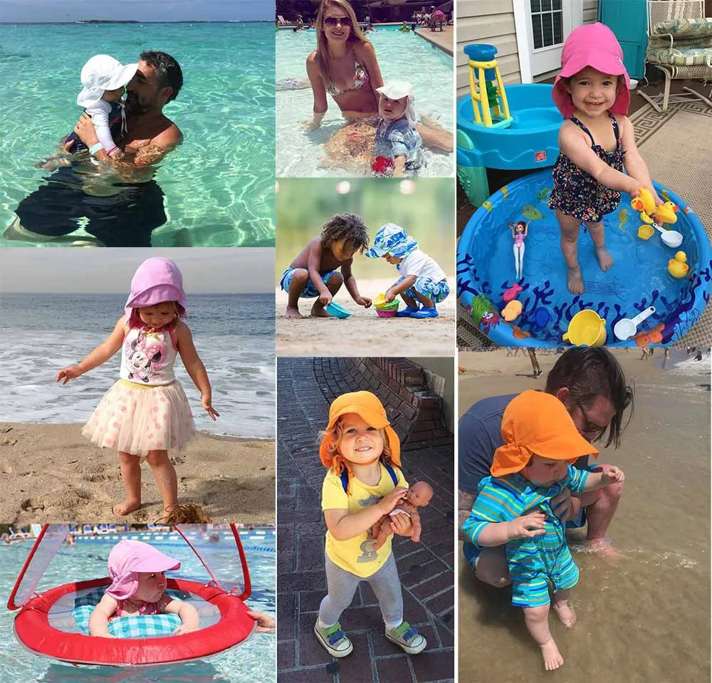 Baby Sun Hat Adjustable Summer Baby Cap for Boys Travel Beach S/L Baby Girl Hat Kids Infant Accessories Children Hats SPF 50+
